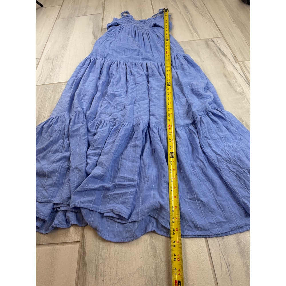 Haute Hippie Style Blue Tiered Maxi Dress Smocked Back Boho Size S 1274703 - Picture 10 of 10